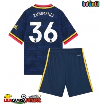 Camisa de Futebol Arsenal Martin Zubimendi #36 Equipamento Secundário Infantil 2026-27 Manga Curta (+ Calças curtas)